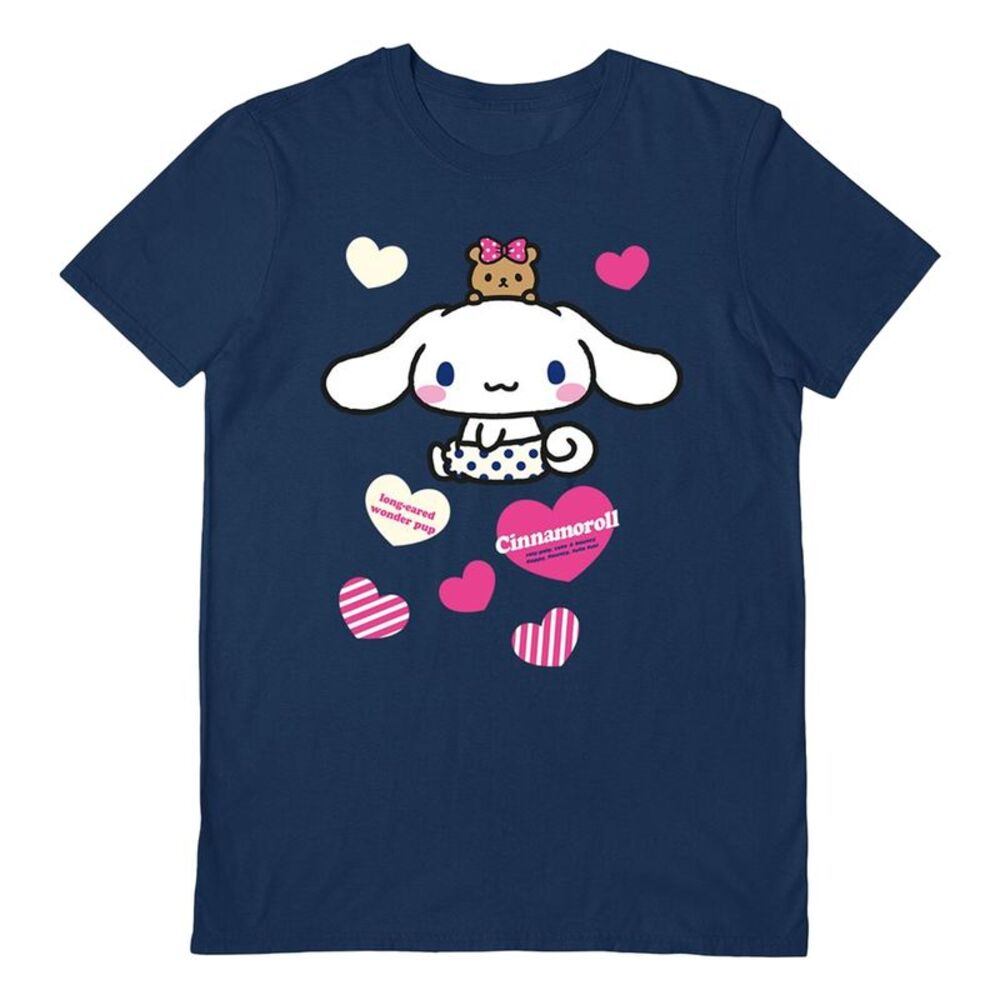 Cinnamoroll Unisex Adult Puppy T-Shirt / Navy Blue
